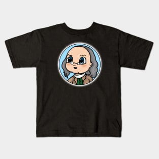 Chibi Ben Franklin Patriot Portrait Kids T-Shirt